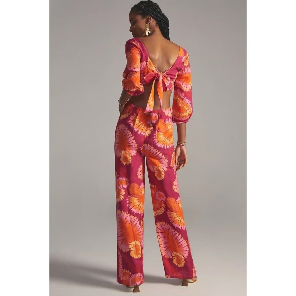 Farm Rio Tropical Tie-Dye Cutout Romper | Size Large - Picture 2 of 7